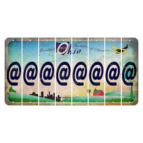 Beautiful Ohio Cut License Plate Strips (Set of 8) At Sign