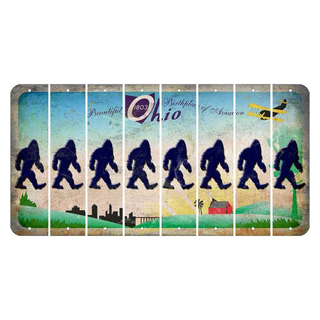 Beautiful Ohio Cut License Plate Strips (Set of 8) Bigfoot