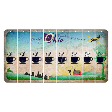 Beautiful Ohio Cut License Plate Strips (Set of 8) Coffee Mug