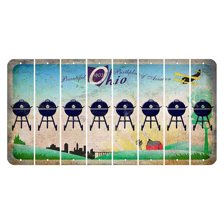 Beautiful Ohio Cut License Plate Strips (Set of 8) Grill