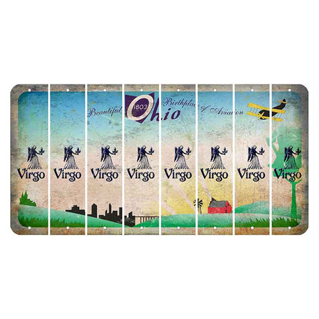 Beautiful Ohio Cut License Plate Strips (Set of 8) Zodiac Sign - Virgo