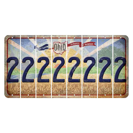 Sunrise in Ohio Cut License Plate Strips (Set of 8) 2