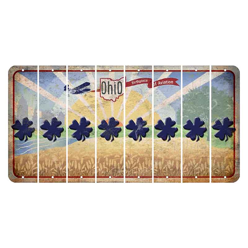 Sunrise in Ohio Cut License Plate Strips (Set of 8) Shamrock