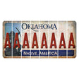 Oklahoma Sacred Rain Arrow Cut License Plate Strips (Set of 8) A