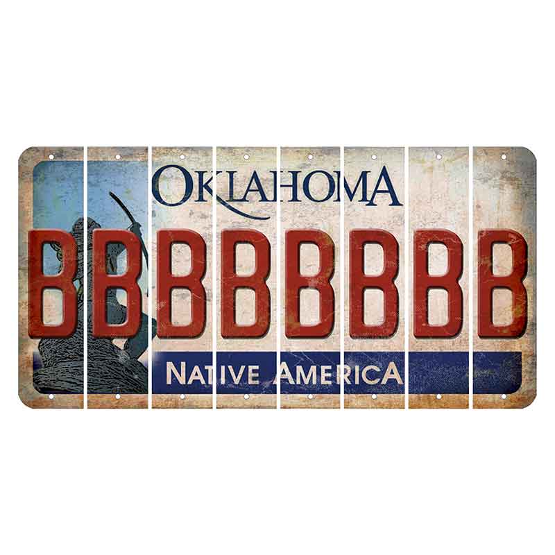 Oklahoma Sacred Rain Arrow Cut License Plate Strips (Set of 8) B