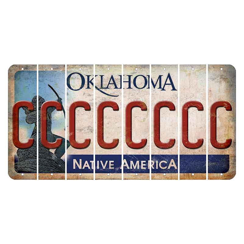 Oklahoma Sacred Rain Arrow Cut License Plate Strips (Set of 8) C