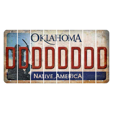 Oklahoma Sacred Rain Arrow Cut License Plate Strips (Set of 8) D