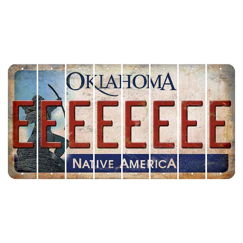 Oklahoma Sacred Rain Arrow Cut License Plate Strips (Set of 8) E