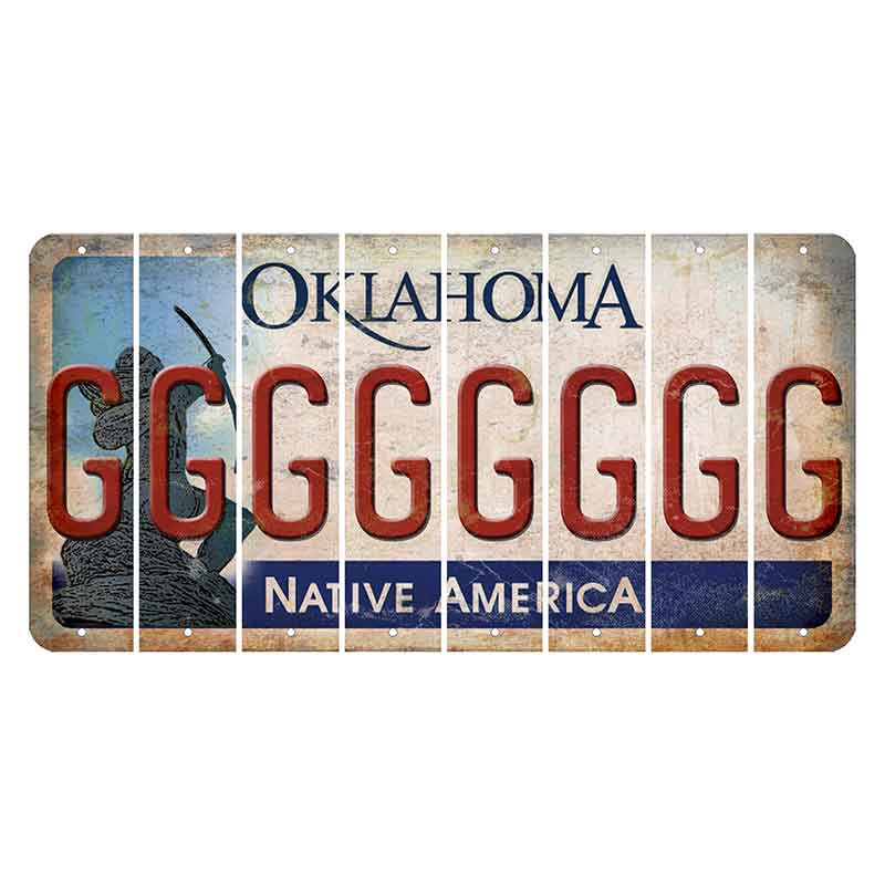 Oklahoma Sacred Rain Arrow Cut License Plate Strips (Set of 8) G