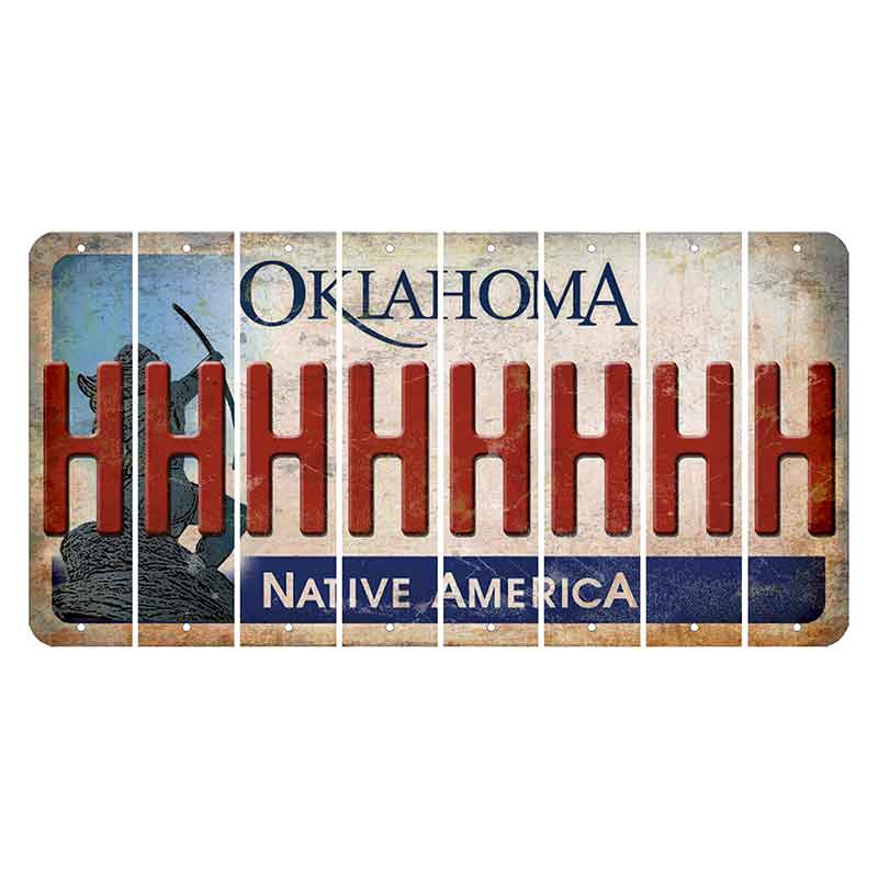 Oklahoma Sacred Rain Arrow Cut License Plate Strips (Set of 8) H