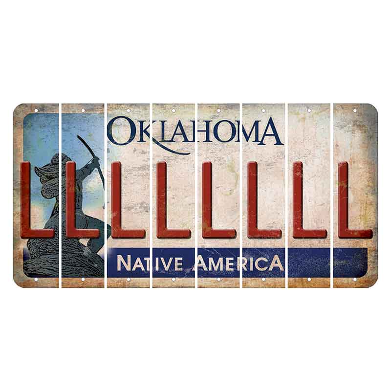 Oklahoma Sacred Rain Arrow Cut License Plate Strips (Set of 8) L