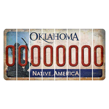 Oklahoma Sacred Rain Arrow Cut License Plate Strips (Set of 8) O