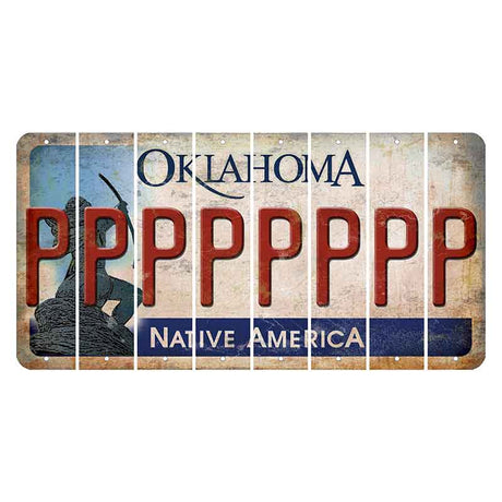 Oklahoma Sacred Rain Arrow Cut License Plate Strips (Set of 8) P