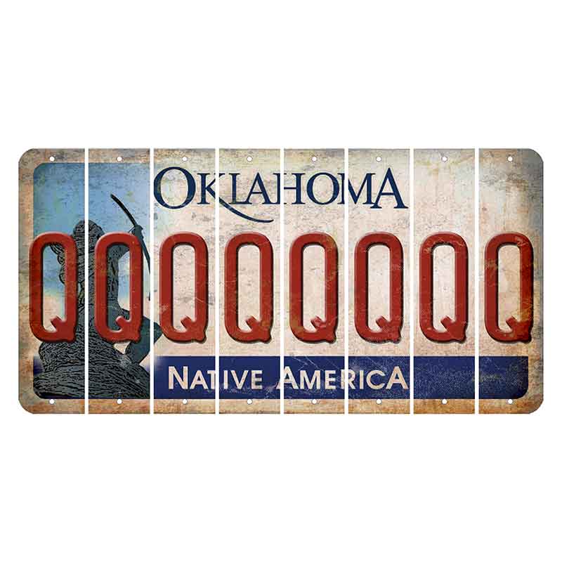 Oklahoma Sacred Rain Arrow Cut License Plate Strips (Set of 8) Q