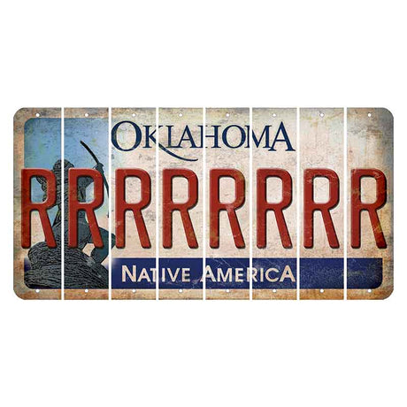 Oklahoma Sacred Rain Arrow Cut License Plate Strips (Set of 8) R