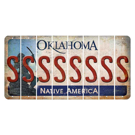 Oklahoma Sacred Rain Arrow Cut License Plate Strips (Set of 8) S