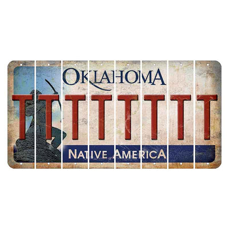 Oklahoma Sacred Rain Arrow Cut License Plate Strips (Set of 8) T