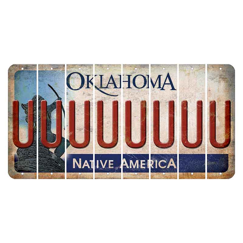 Oklahoma Sacred Rain Arrow Cut License Plate Strips (Set of 8) U