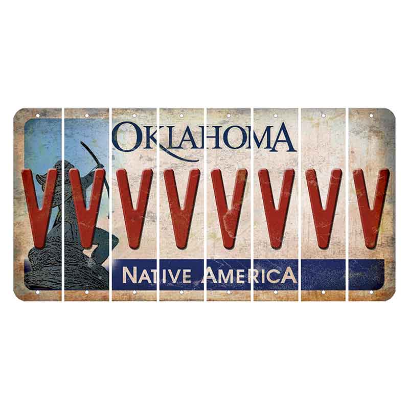 Oklahoma Sacred Rain Arrow Cut License Plate Strips (Set of 8) V