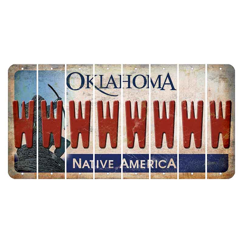 Oklahoma Sacred Rain Arrow Cut License Plate Strips (Set of 8) W