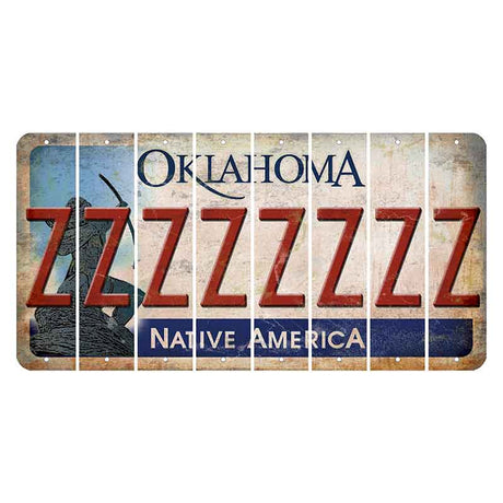 Oklahoma Sacred Rain Arrow Cut License Plate Strips (Set of 8) Z