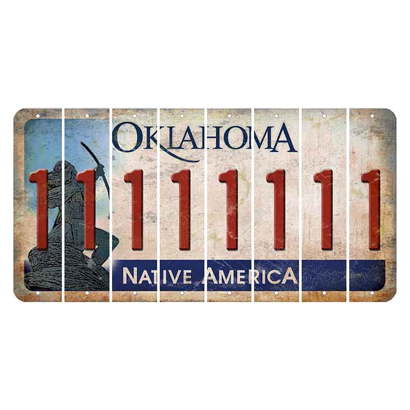 Oklahoma Sacred Rain Arrow Cut License Plate Strips (Set of 8) 1