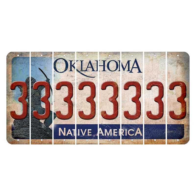 Oklahoma Sacred Rain Arrow Cut License Plate Strips (Set of 8) 3