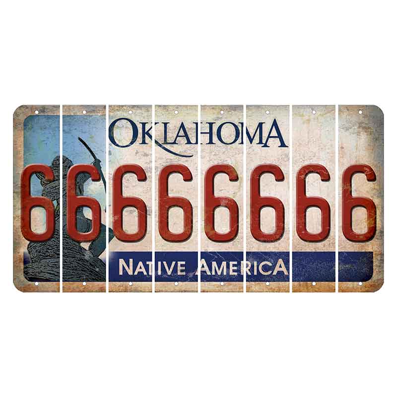 Oklahoma Sacred Rain Arrow Cut License Plate Strips (Set of 8) 6