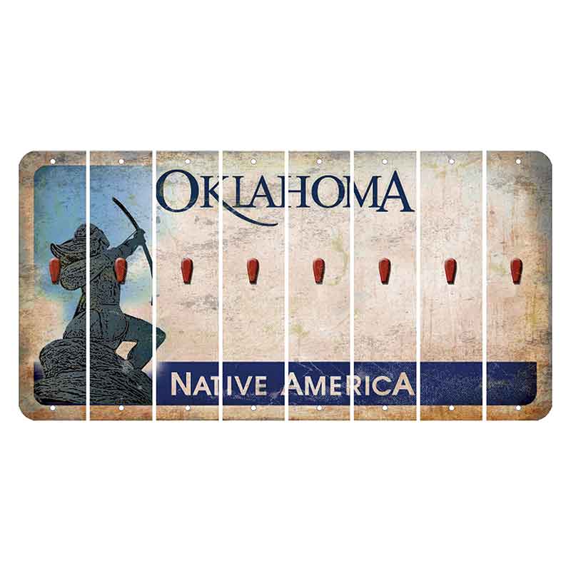 Oklahoma Sacred Rain Arrow Cut License Plate Strips (Set of 8) Apostrophe