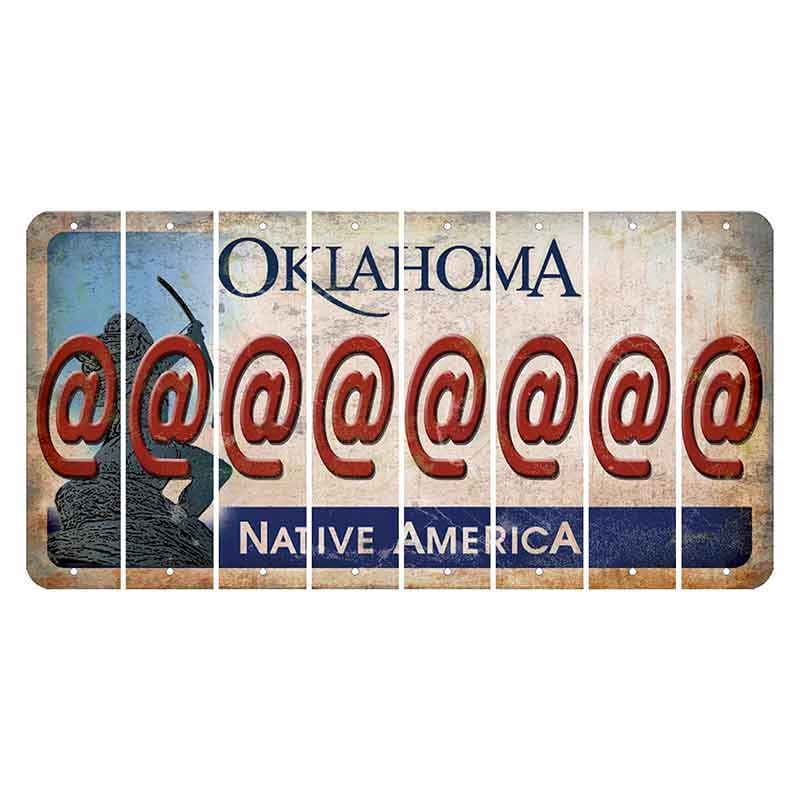 Oklahoma Sacred Rain Arrow Cut License Plate Strips (Set of 8) At Sign