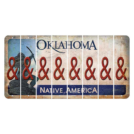 Oklahoma Sacred Rain Arrow Cut License Plate Strips (Set of 8) And Sign