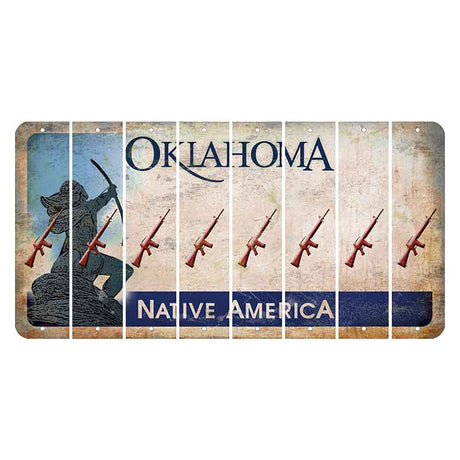 Oklahoma Sacred Rain Arrow Cut License Plate Strips (Set of 8) Rifle