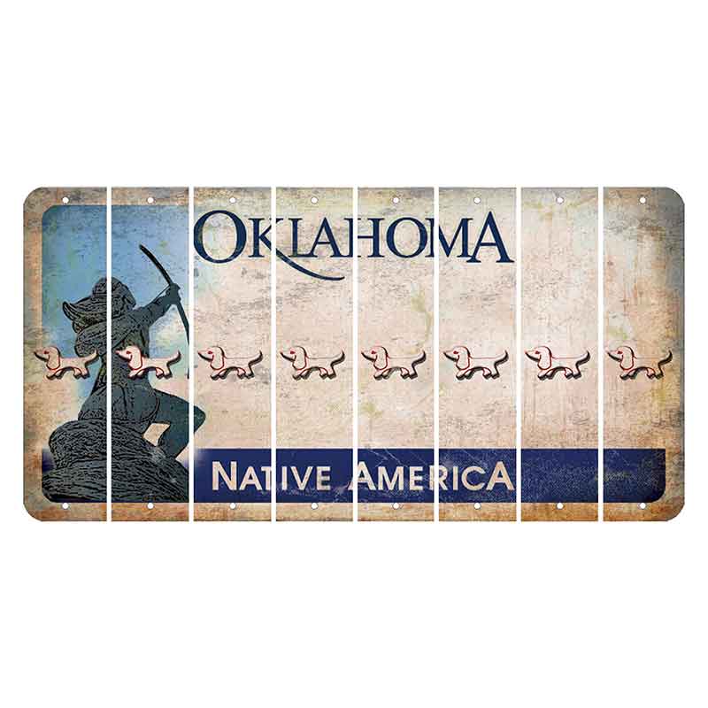 Oklahoma Sacred Rain Arrow Cut License Plate Strips (Set of 8) Dog