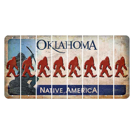 Oklahoma Sacred Rain Arrow Cut License Plate Strips (Set of 8) Bigfoot