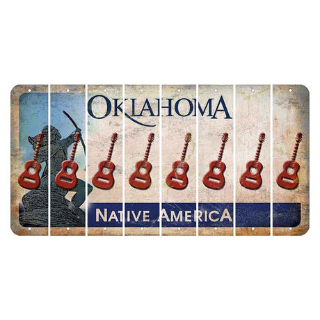 Oklahoma Sacred Rain Arrow Cut License Plate Strips (Set of 8) Guitar