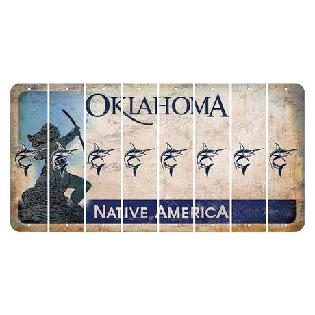 Oklahoma Sacred Rain Arrow Cut License Plate Strips (Set of 8) Swordfish