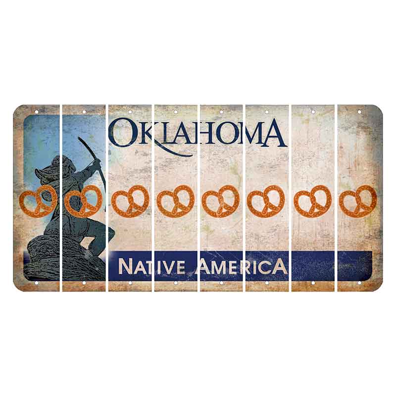 Oklahoma Sacred Rain Arrow Cut License Plate Strips (Set of 8) Pretzel