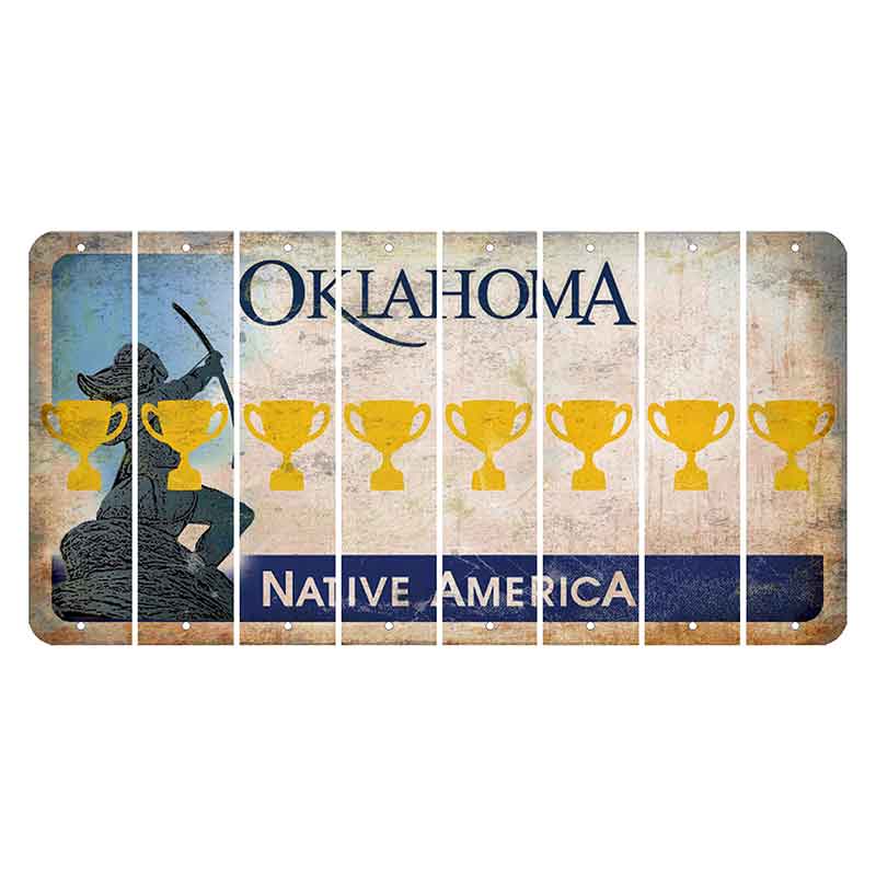 Oklahoma Sacred Rain Arrow Cut License Plate Strips (Set of 8) Trophy