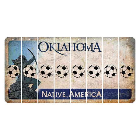 Oklahoma Sacred Rain Arrow Cut License Plate Strips (Set of 8) Soccerball