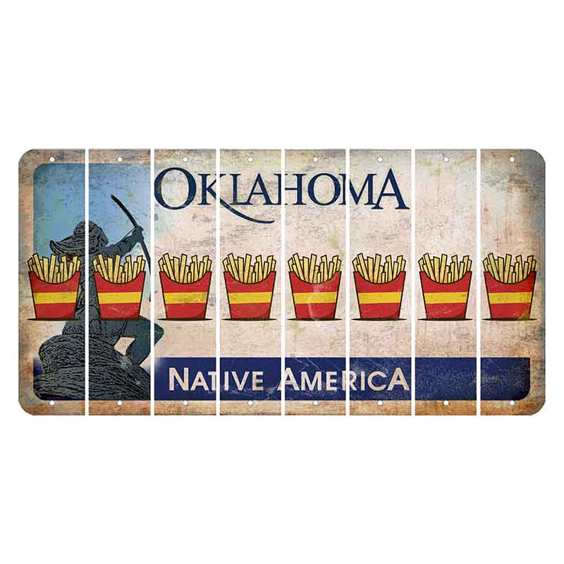 Oklahoma Sacred Rain Arrow Cut License Plate Strips (Set of 8) French Fries