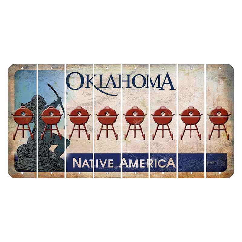 Oklahoma Sacred Rain Arrow Cut License Plate Strips (Set of 8) Grill