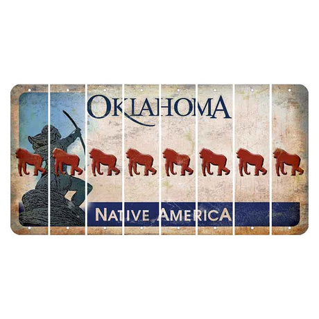 Oklahoma Sacred Rain Arrow Cut License Plate Strips (Set of 8) Gorilla