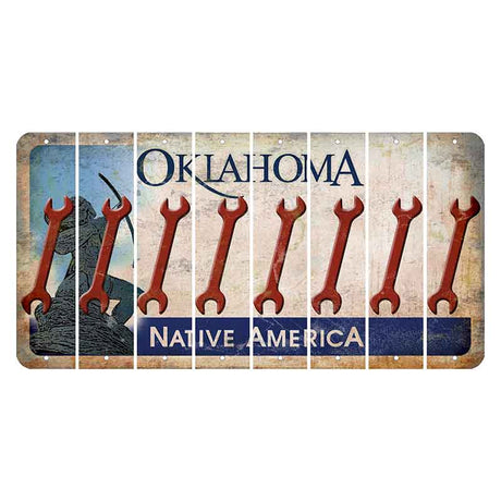 Oklahoma Sacred Rain Arrow Cut License Plate Strips (Set of 8) Wrench