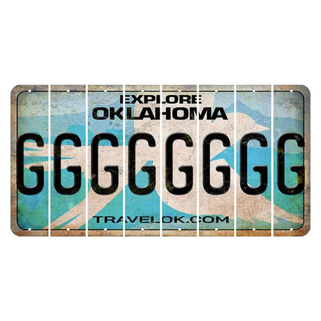 Oklahoma Scissor-Tailed Flycatcher Cut License Plate Strips (Set of 8) G