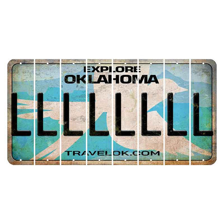 Oklahoma Scissor-Tailed Flycatcher Cut License Plate Strips (Set of 8) L