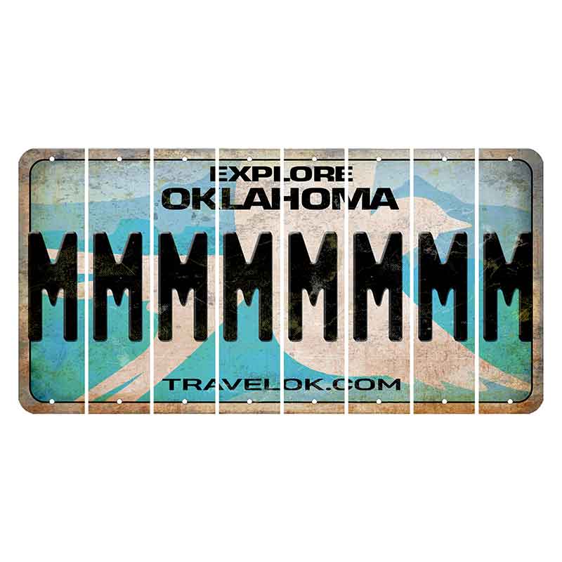 Oklahoma Scissor-Tailed Flycatcher Cut License Plate Strips (Set of 8) M