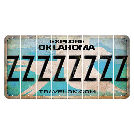 Oklahoma Scissor-Tailed Flycatcher Cut License Plate Strips (Set of 8) Z