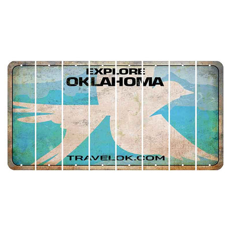 Oklahoma Scissor-Tailed Flycatcher Cut License Plate Strips (Set of 8) Blank