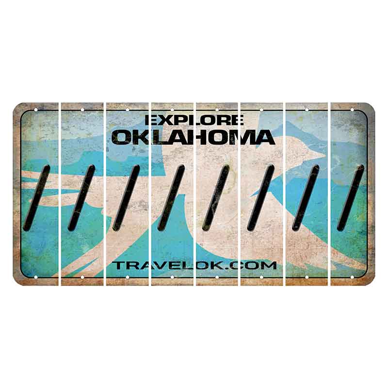 Oklahoma Scissor-Tailed Flycatcher Cut License Plate Strips (Set of 8) Forward Slash