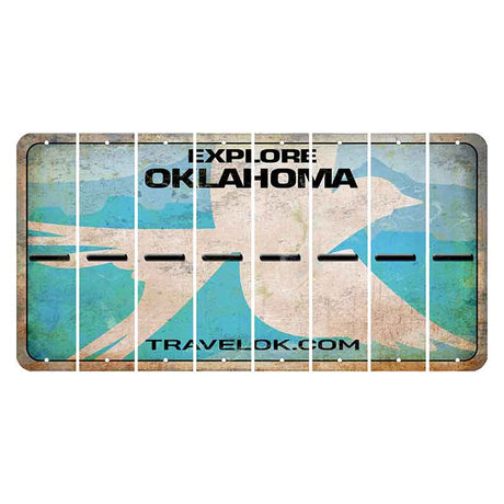 Oklahoma Scissor-Tailed Flycatcher Cut License Plate Strips (Set of 8) Hyphen